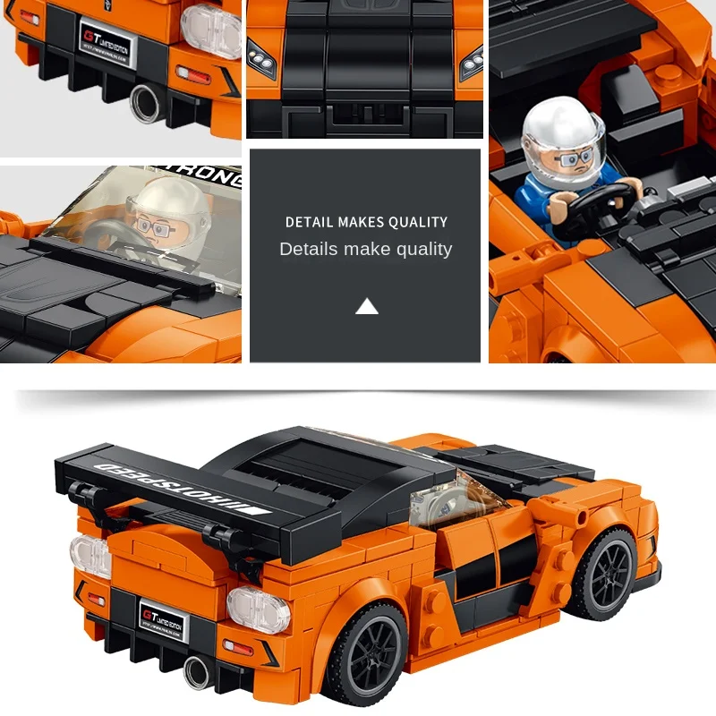 wholesale Panlos 666035 building blocks are  8-grid sports car racing model and small particles are assembled and inse