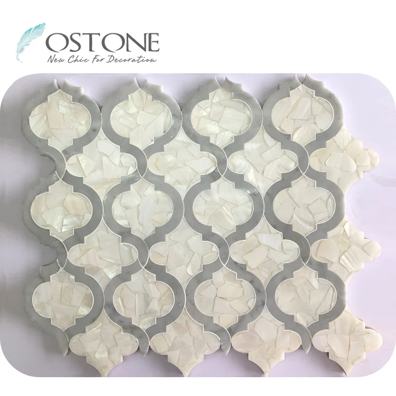 Quality Guarantee Lantern Marble And Shell Mother Of Pearl Mosaic
