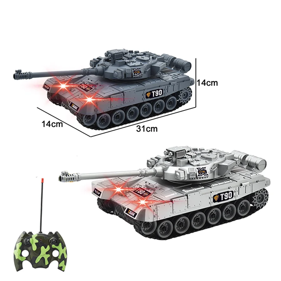 1:24 27MHz Remote Control Russia T90 Tank RC Tank Military Battle Model Toy Car Rc Crawler Toy Men