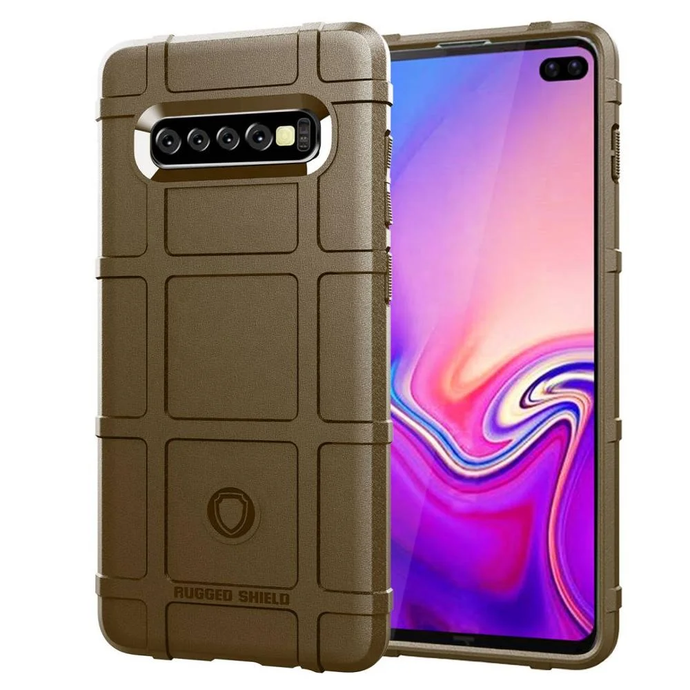 
Hot selling stock Thicken Shockproof Armor Rugged Shield military TPU Cell Phone Case cover for Samsung S10 plus 