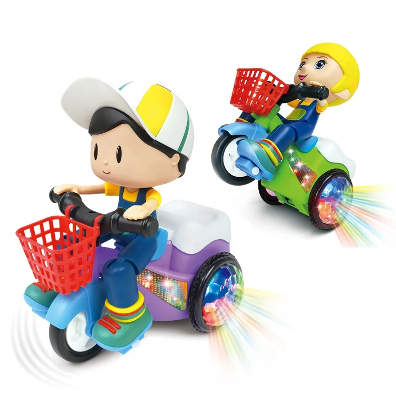 Electric Tricycle Toy Stunt Car With Sound And Light Boy Girl Toys