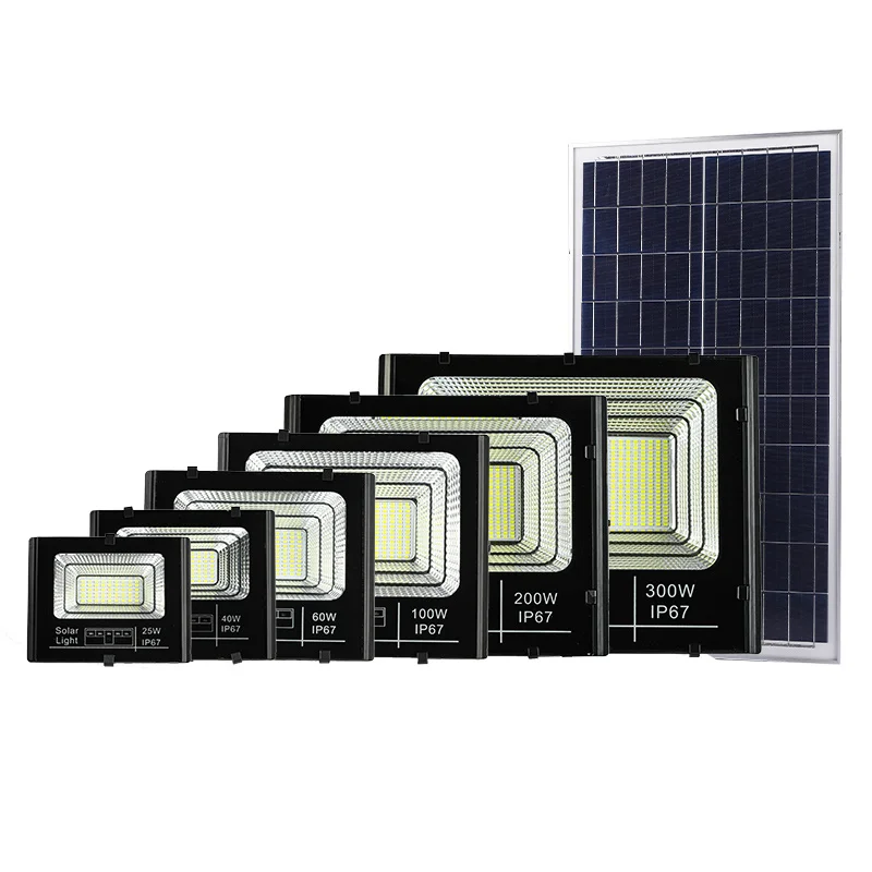 500W LED Outdoor Solar Flood Light Street Security Wall Floodlight Dusk to Dawn Remote Control Timer Color Temperature 6000k