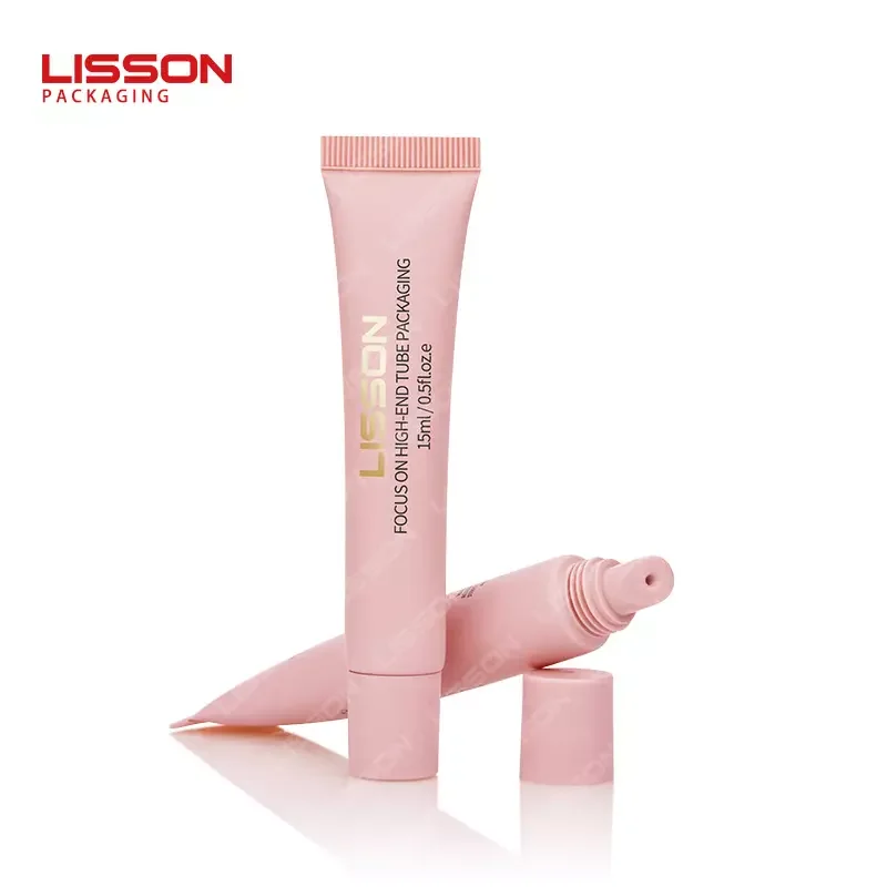 Custom Luxury Cheap Personalized Private Label Lip Crown Lip Gloss Tube with silica gel brush Packaging