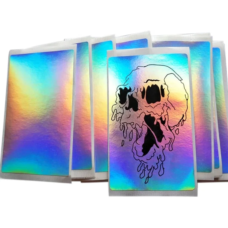 Custom hologram eggshell sticker ultra destructive vinyl material Blank laser eggshell sticker for graffiti painting use