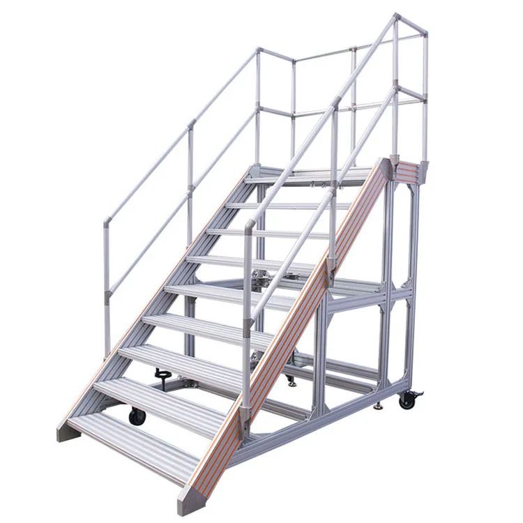 Mobile multi- function 8 step ladder with work platform