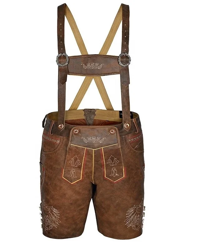 
German Bavarian Oktoberfest Men Lederhosen Short 