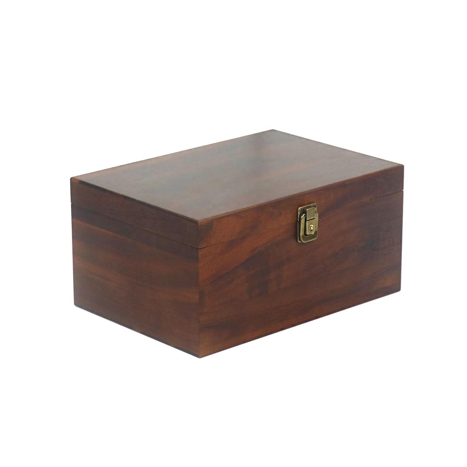 Wood Keepsake Box with Hinged Lid Wood Storage Box with Lid