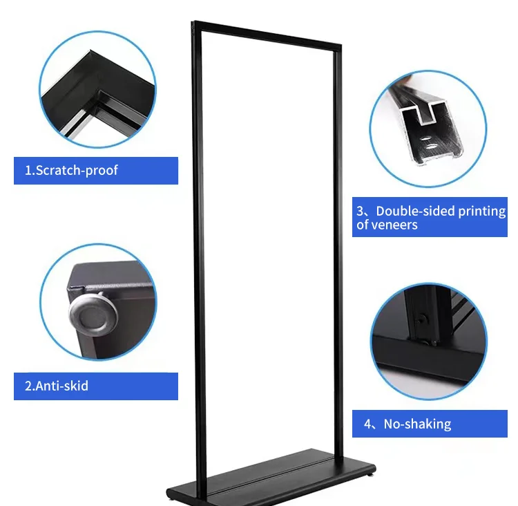 SRY sign billboards customized billboard display board door poster display shelf in shopping mall exhibition hall 55 inch indoor