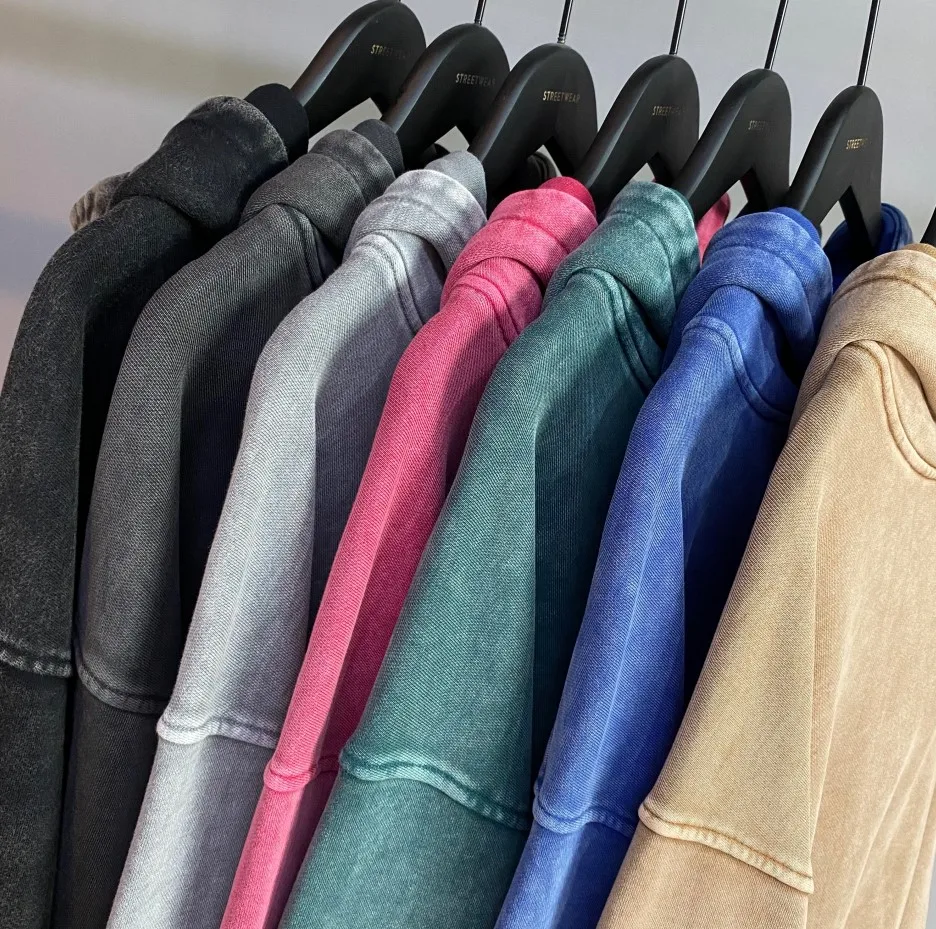 2022  New fashion heavyweight french terry cotton 420gsm streetwear oversized washed blank vintage hoodies for men