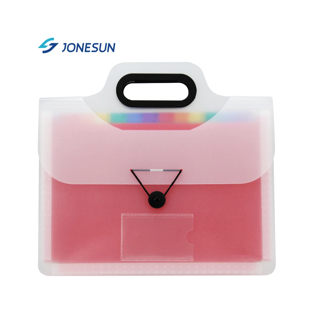 custom office supplies a4 plastic 24 12 pockets portfolio document bag expanding file folder organizer with handle