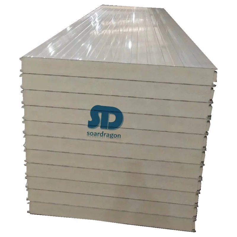 Soardragon Socket type polyurethane insulation sandwich board for PIR insulation warehouse cold room