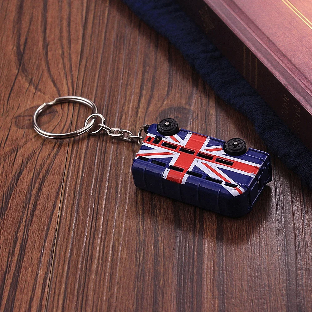 Factory Direct London Bus Custom 3d Metal Keychain For Souvenir