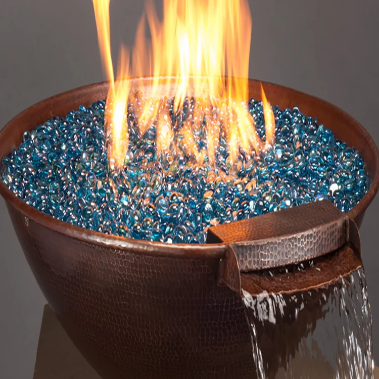Fire pit waterfall bowl fire pit and waterfall for pool fire bowl water