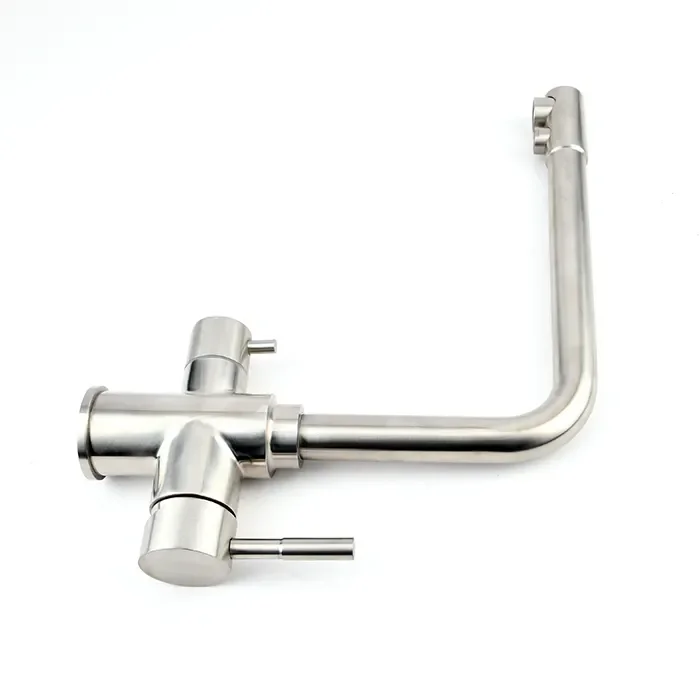 SANIPRO 360 Rotation Three Way 304 Stainless Steel Lead Free Drinking Water Filter Mixer Taps Kitchen Faucet with Purifier Tap