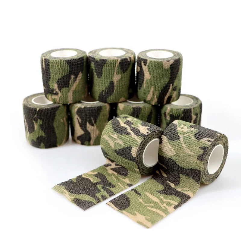 Non-woven Camo bandage for sports or animals elastic bandage tapes Cohesive Bandages