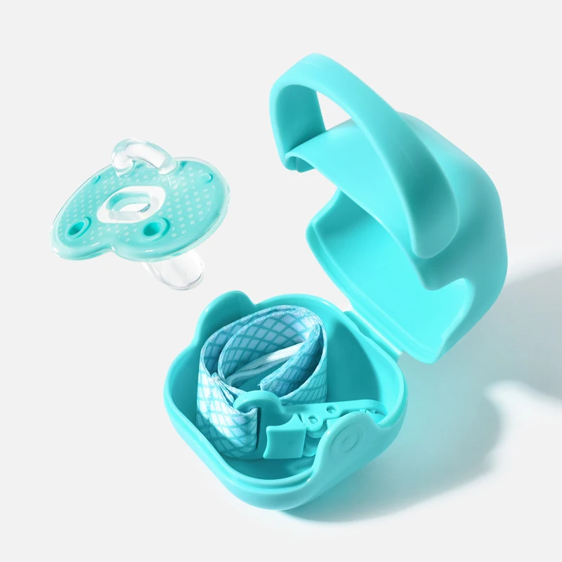 Eco-friendly Integrated Design Light Soft Silicone Food Grade Portable Baby Pacifier With Lanyard