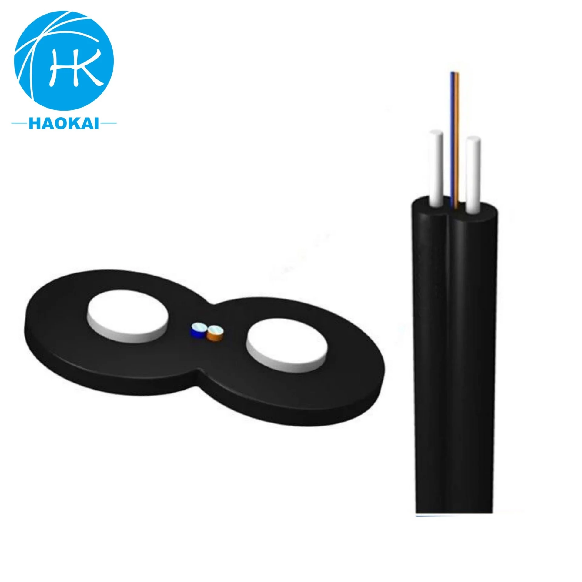 4Core fiber 2F Drop Optical G652d Sm Aerial 2 Core Factory Ftth Fiber Optic Cable
