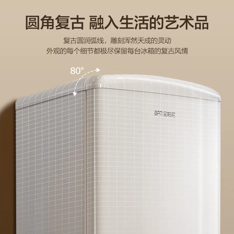 160L Retro Refrigerator MDRF160-RE Bottom Freezer Mechanical Control Manual Defrost High Quality