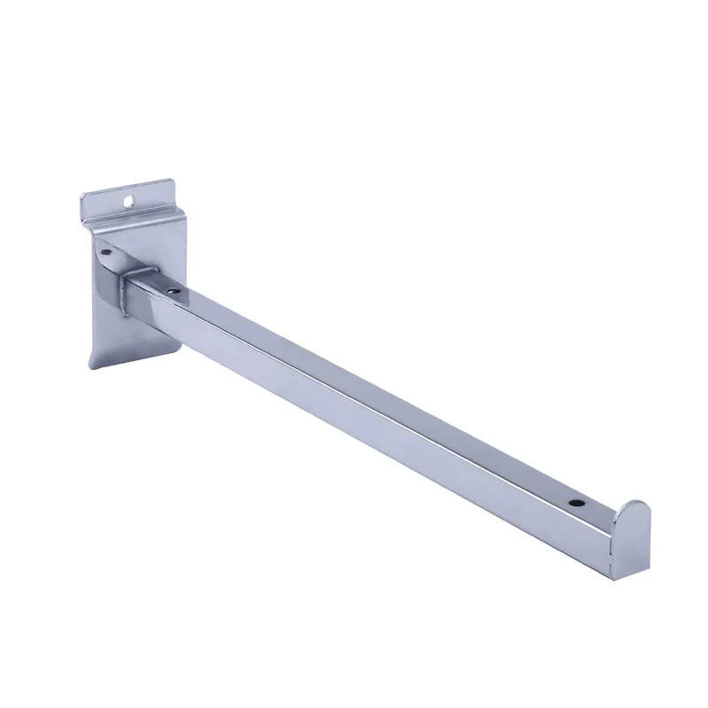 Розничный магазин, слот для доски, настенный крюк, металлическая квадратная трубка, деревянная доска, стеклянный кронштейн, дисплей для супермаркета, подвесная доска, настенный крючок