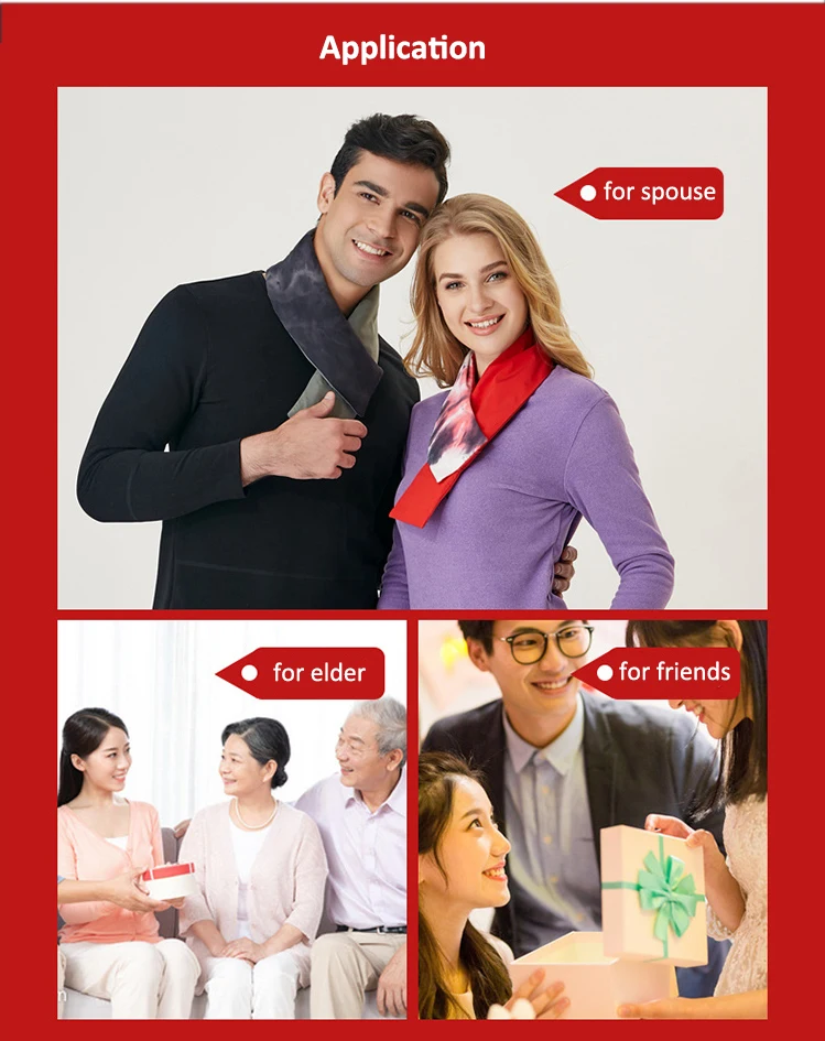 Heated Scarf-Three Temp Setings-USB Powered By Power Bank Neck Pain Relief For Men/Women