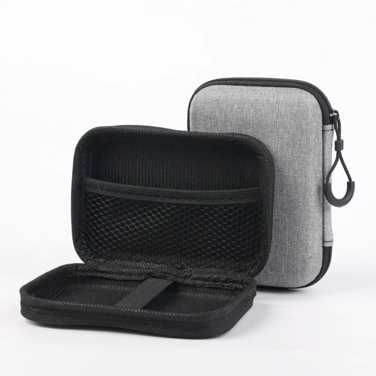 High quality protection hard eva box black zipper eva storage case custom logo eva earphone case