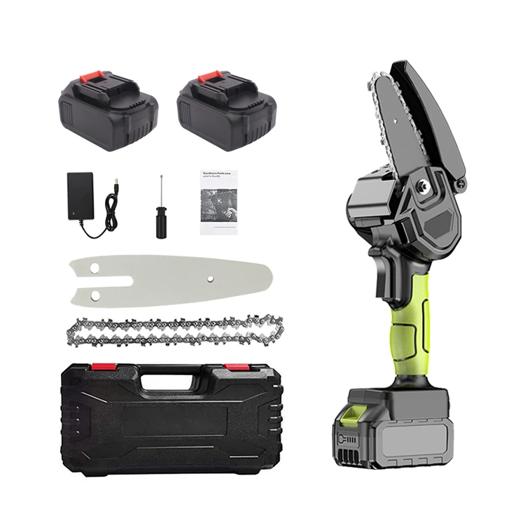 Настраиваемый Электрический садовый инструмент, высокопроизводительная режущая машина с литиевым аккумулятором, профессиональные беспроводные мини-цепные пилы