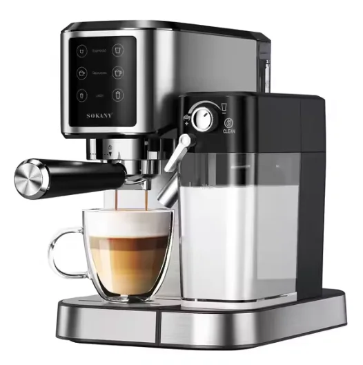 Made in china electric espresso machine semi automatic 20 Bar high steam frothing with milk tank expresso machine coffee maker