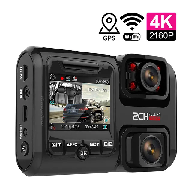  FHD 1080P 2CH двухканальная камера Запись ADAS wifi gps видеорегистратор для такси автобуса