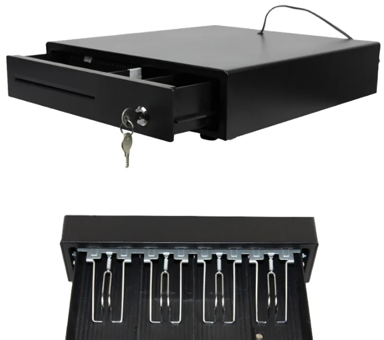Metal & ABS Plastic Cash Drawer  for POS Terminal with RJ11 Interface Port Support Check Entry POS system Free Software