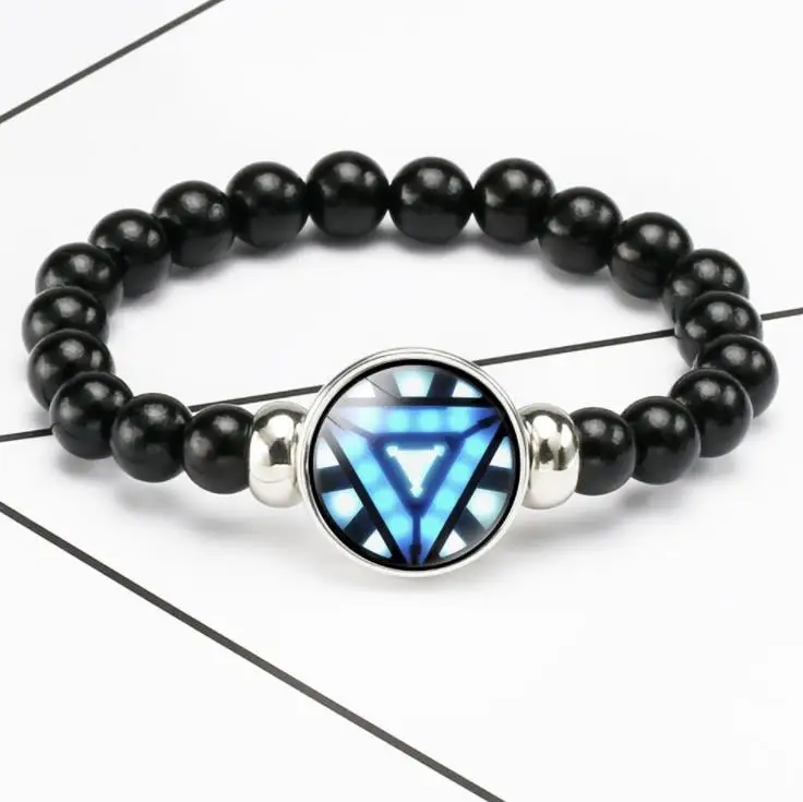Avenger alliance iron man American captain lightning surprise Captain Black Beaded telescopic Bracelet
