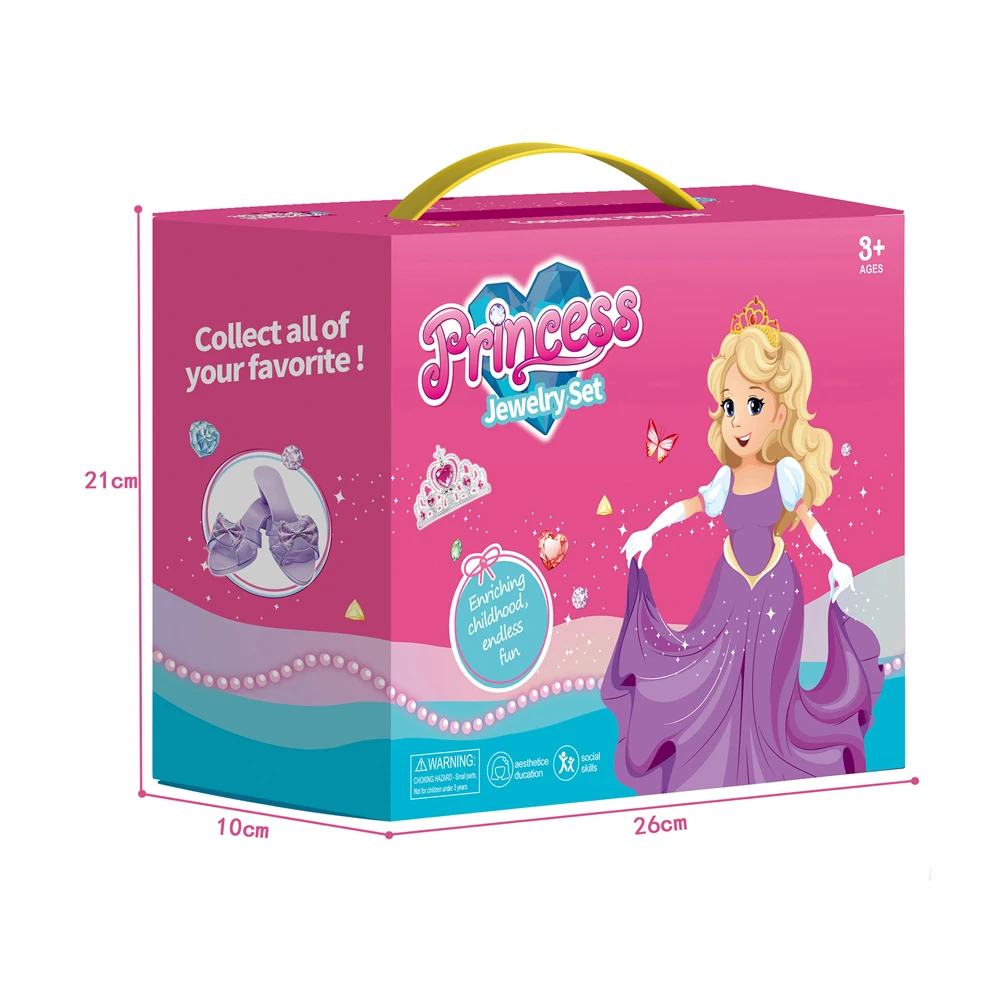 Princess Dress Up Toys Jewelry Boutique Girls Role Play Gift for 3-6 years old Girl Toddler Birthday Party Favors
