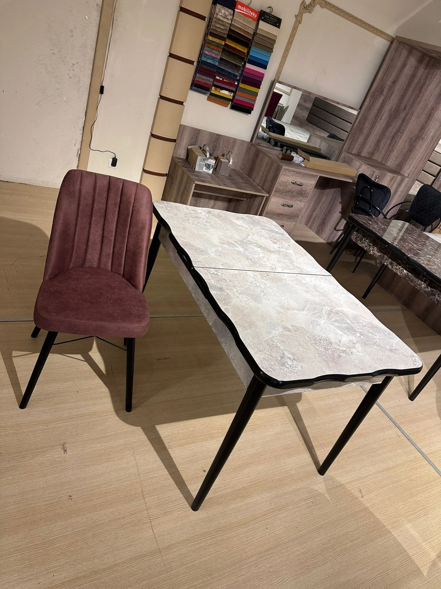 Italian dining room set luxury design top quality affordable Wholesale Product extended table system marble face