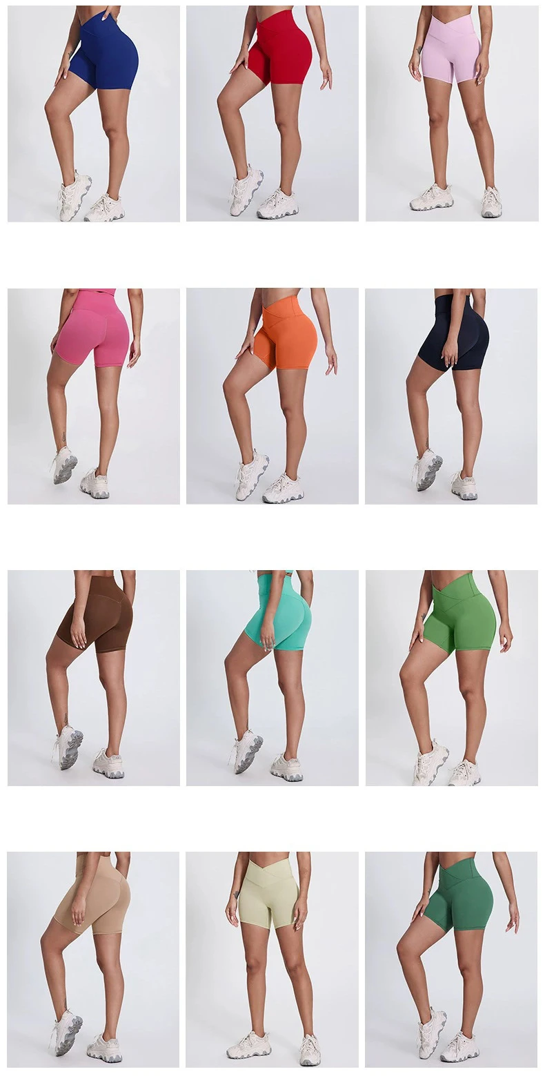 Custom Logo Women Gym Sport Wear Fitness Workout Seamless Yoga Pants Scrunch Butt Lift Leggings Yoga Shorts