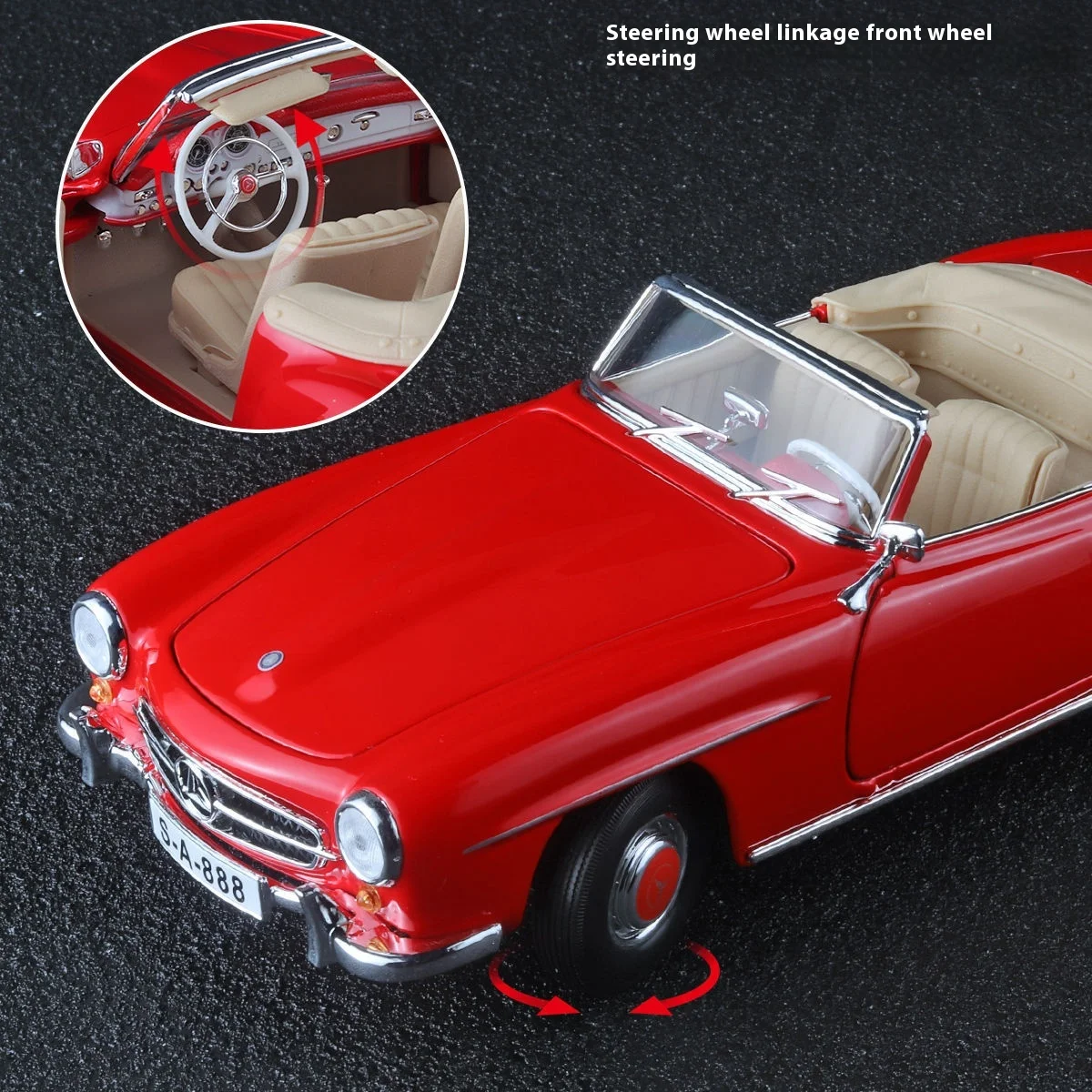 Maisto 1:18 Mercedes-Benz 190 alloy car model retro classic car collection toy decoration live hot sale
