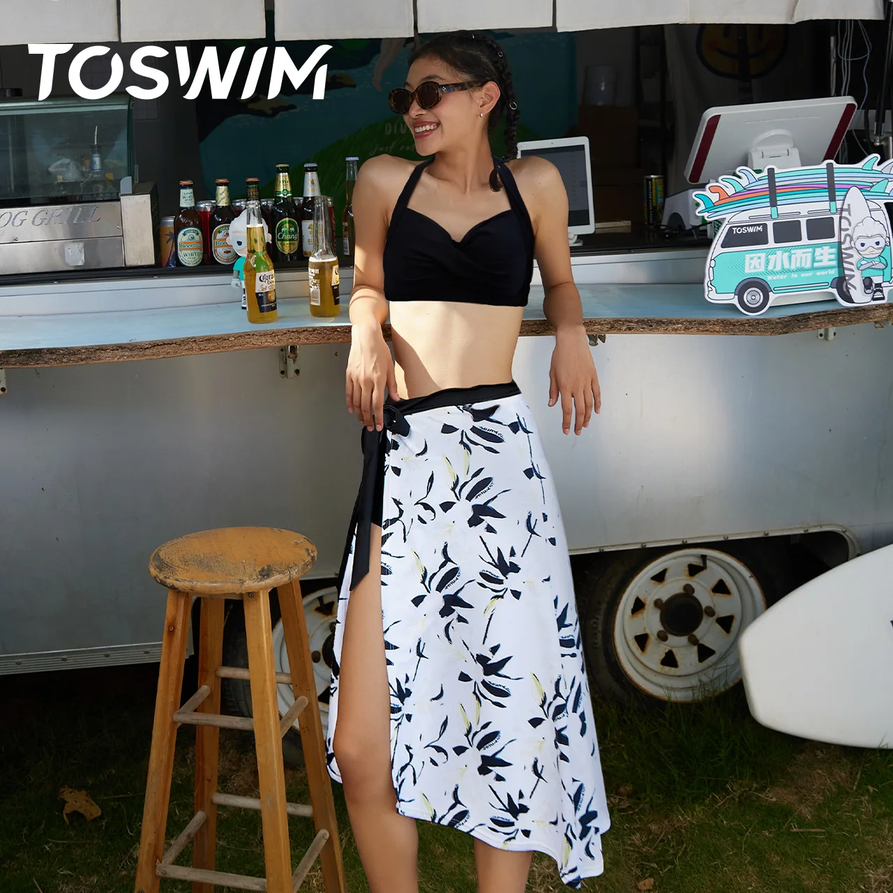 Cover up beach dress New sunscreen sexy beachwear swimwear skirt pareo beach wear swim bikini coverup