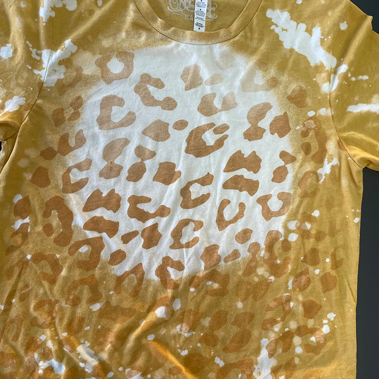 News US Men Women Unisex Bleach Design Printed Tees Sublimation Blank Shirt Faux Bleached Look Polyester T Shirts