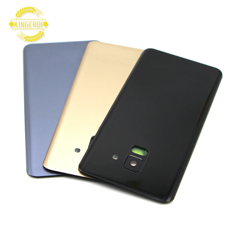 For Samsung Galaxy A8 2018 A530 SM-A530F A530F A530DS Battery Cover Rear Door with camera lens  Glass Housing Case