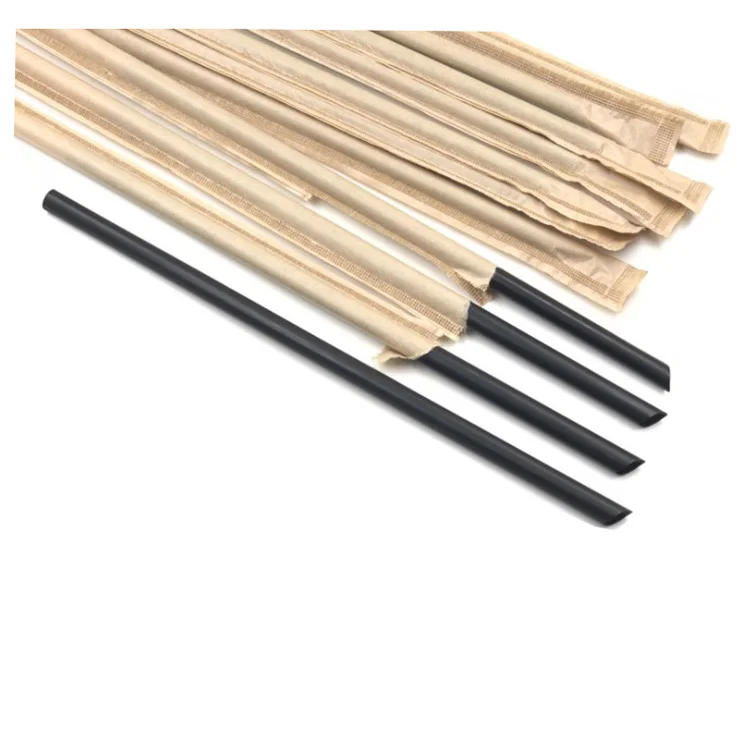 
 Высококачественные чайные соломинки в индивидуальной бумажной упаковке, одноразовые пластиковые соломинки для питья  