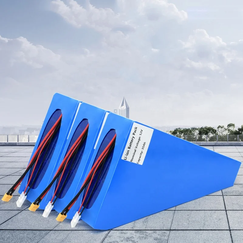 52V 15.6Ah 18.2Ah 20.8Ah 23.4Ah 26Ah 30Ah 35Ah 18650 14S Triangle Rechargeable Lithium Ion Battery Pack for Ebike Scooter