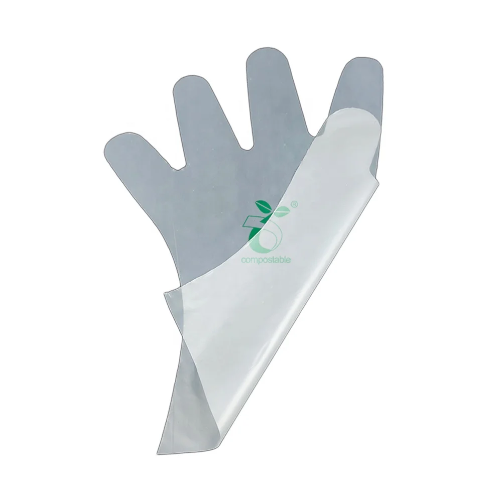  100% биоразлагаемые и Compostable перчатки пищевая обработка Биоразлагаемые PLA PBAT кукурузный крахмал