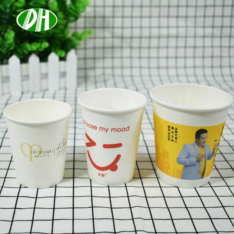 Wholesale Disposable black coffee paper cup Single Wall Foam Coffee Paper Cups