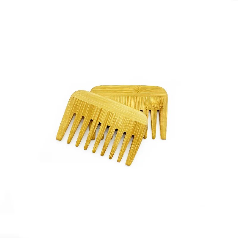 Private Label Bamboo Hair Comb Custom Styling Wooden Eco-friendly Pocket Beard Comb for Men Mustache Tools