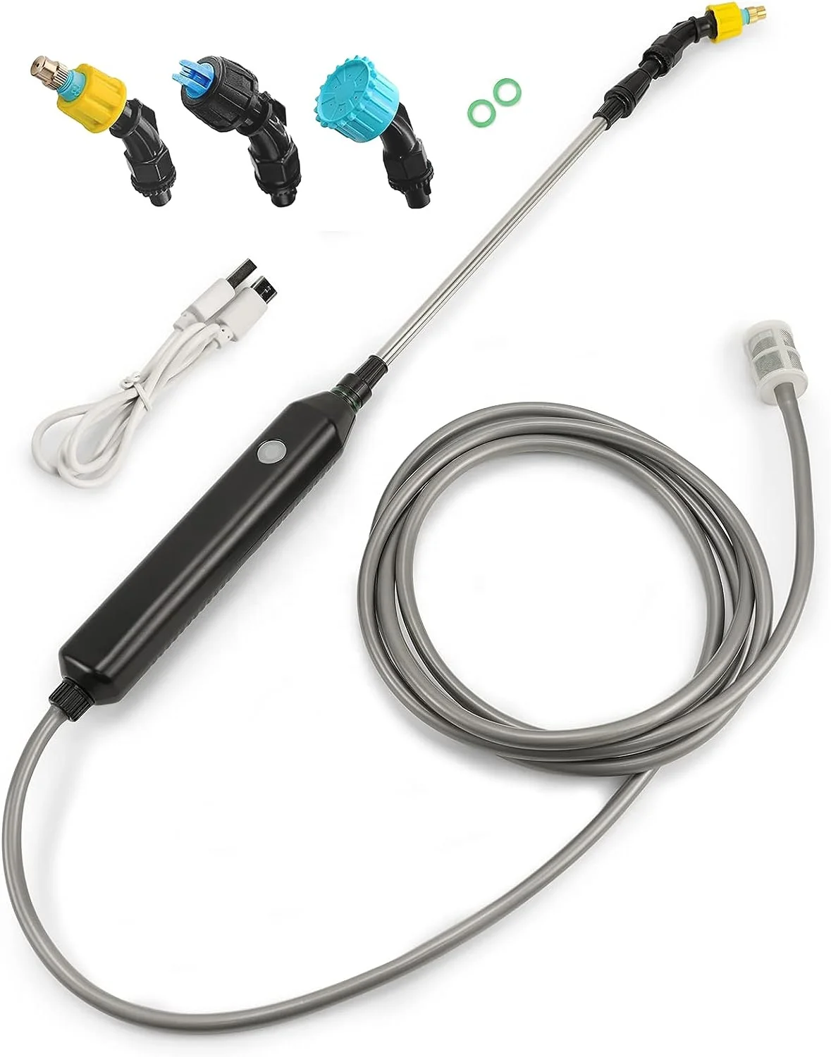 Rechargeable Battery Powered Electric Garden Hose Sprayer Nozzle Gun Watering Wand