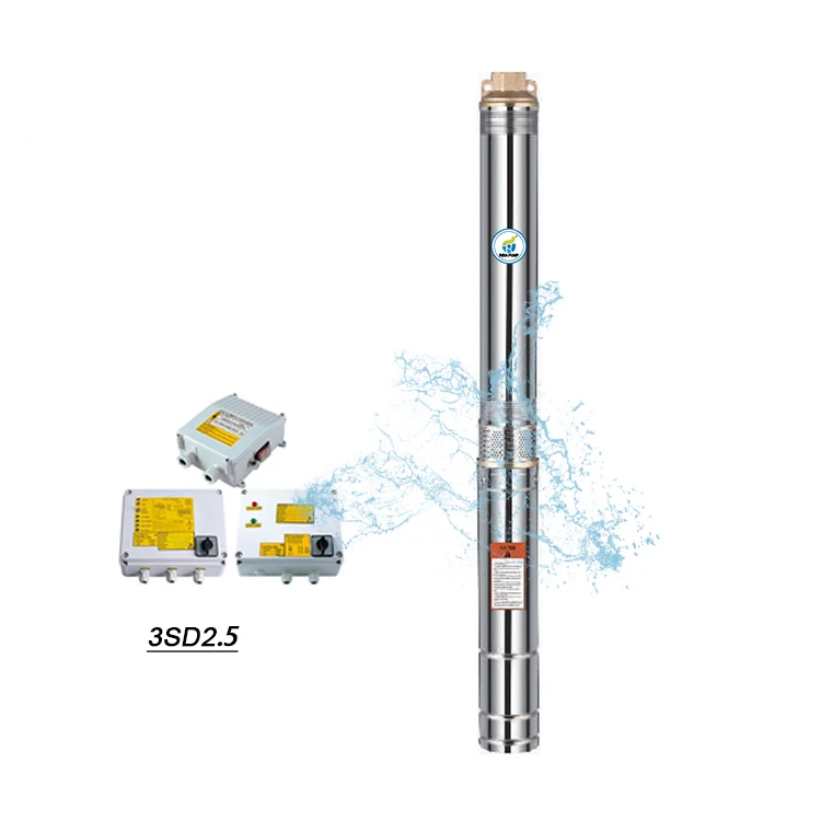 RIDA 2.5M3/H Multistage Impeller Single Phase or Three Phase Motor Submersible Deep Well Pump for Farm