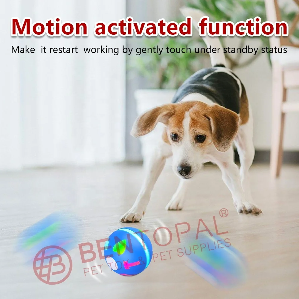 USB Electric Pet Ball LED Rolling Flash  Magic Roller Ball Toy Interactive Pet Toys for Puppy Cats Dogs
