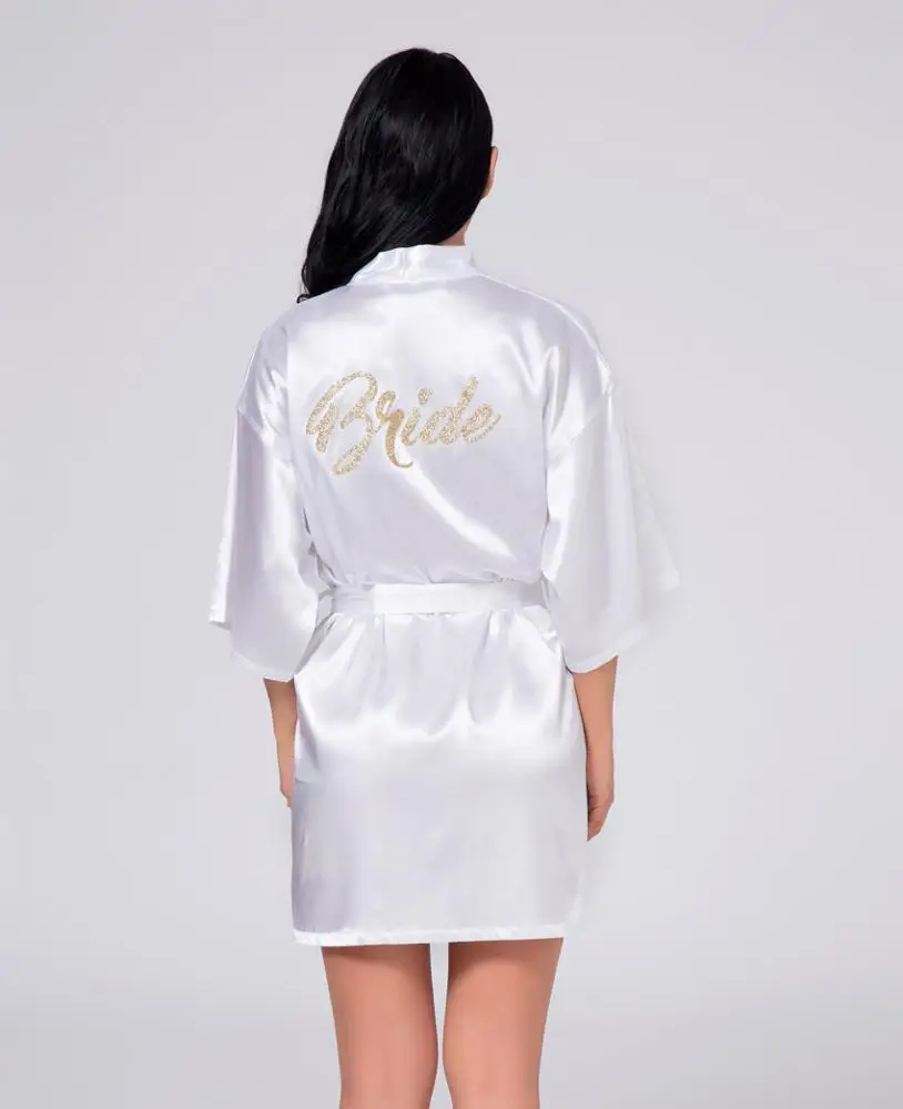 Satin Bridal Robe Bridesmaid Robe Wedding Robe Support Customization