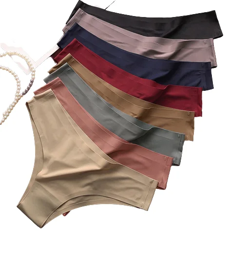 High Quality Ice Silk Thong Sexy Women Panties Seamless G String Briefs T Back for Girls Underwear Ladies Underpants