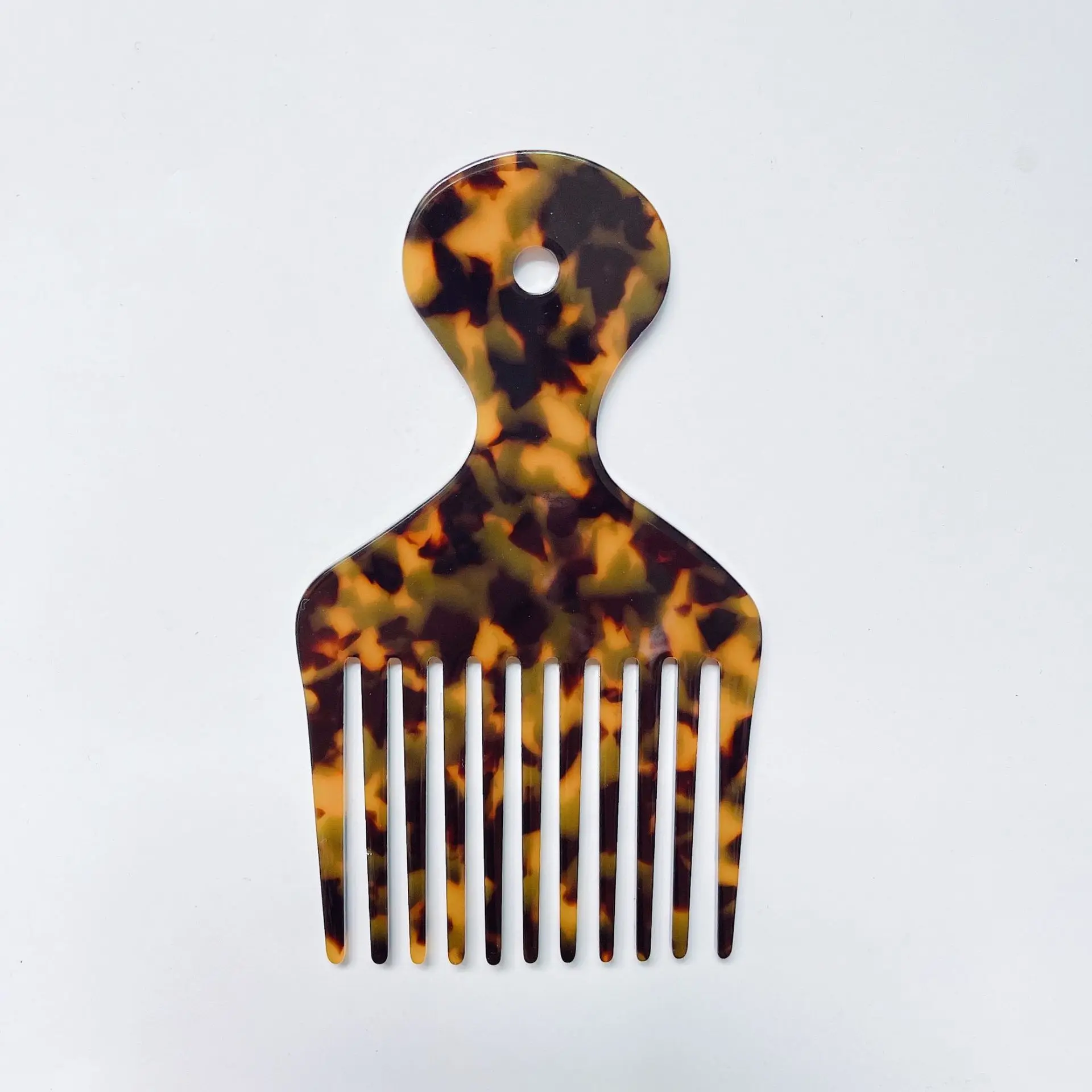 New personality acetic acid sheet comb cross-border long handle simple retro smooth hair comb