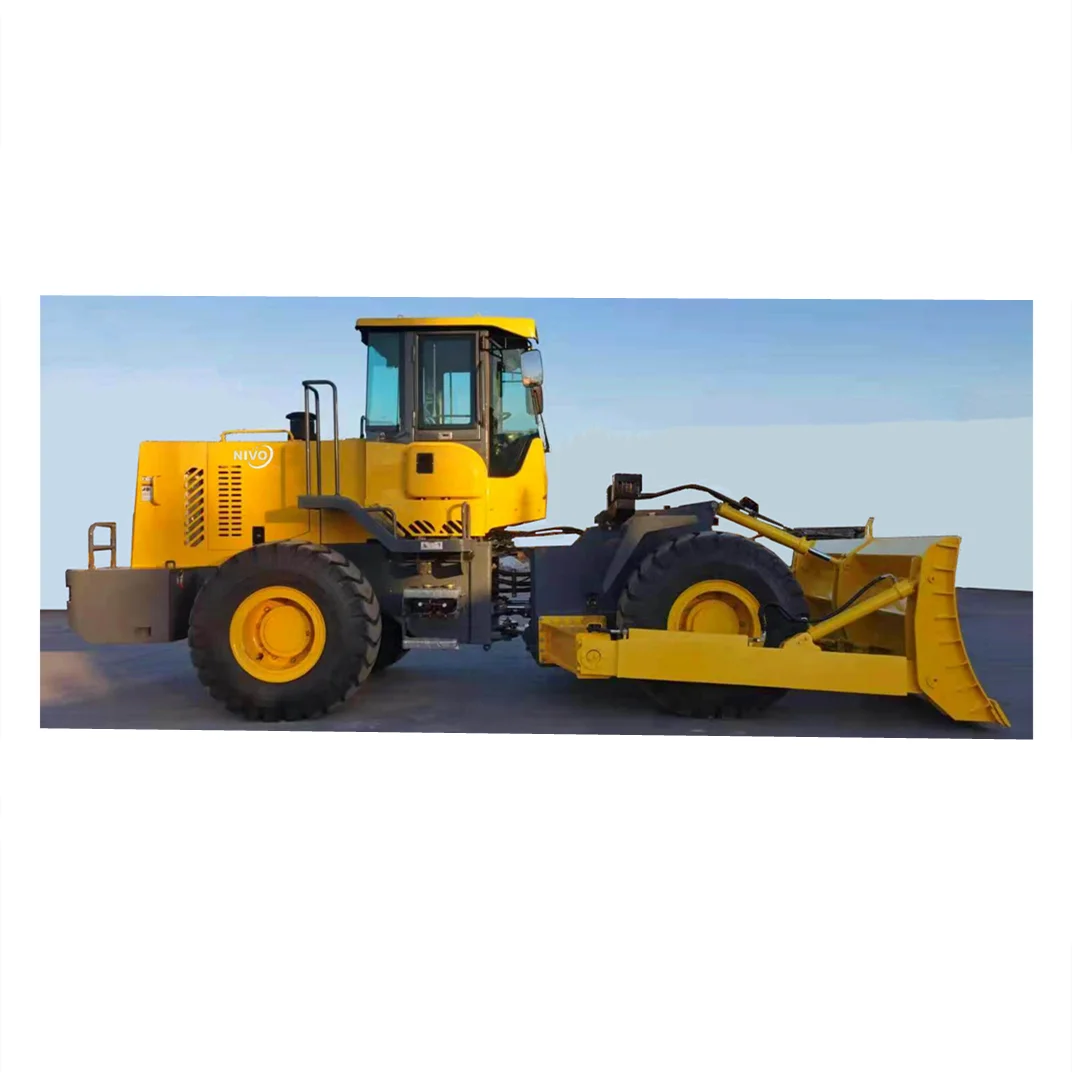 NIVO customized bulldozer 160hp mini hydraulic bulldozer 18tons wheel bulldozer or spare parts accepted special design
