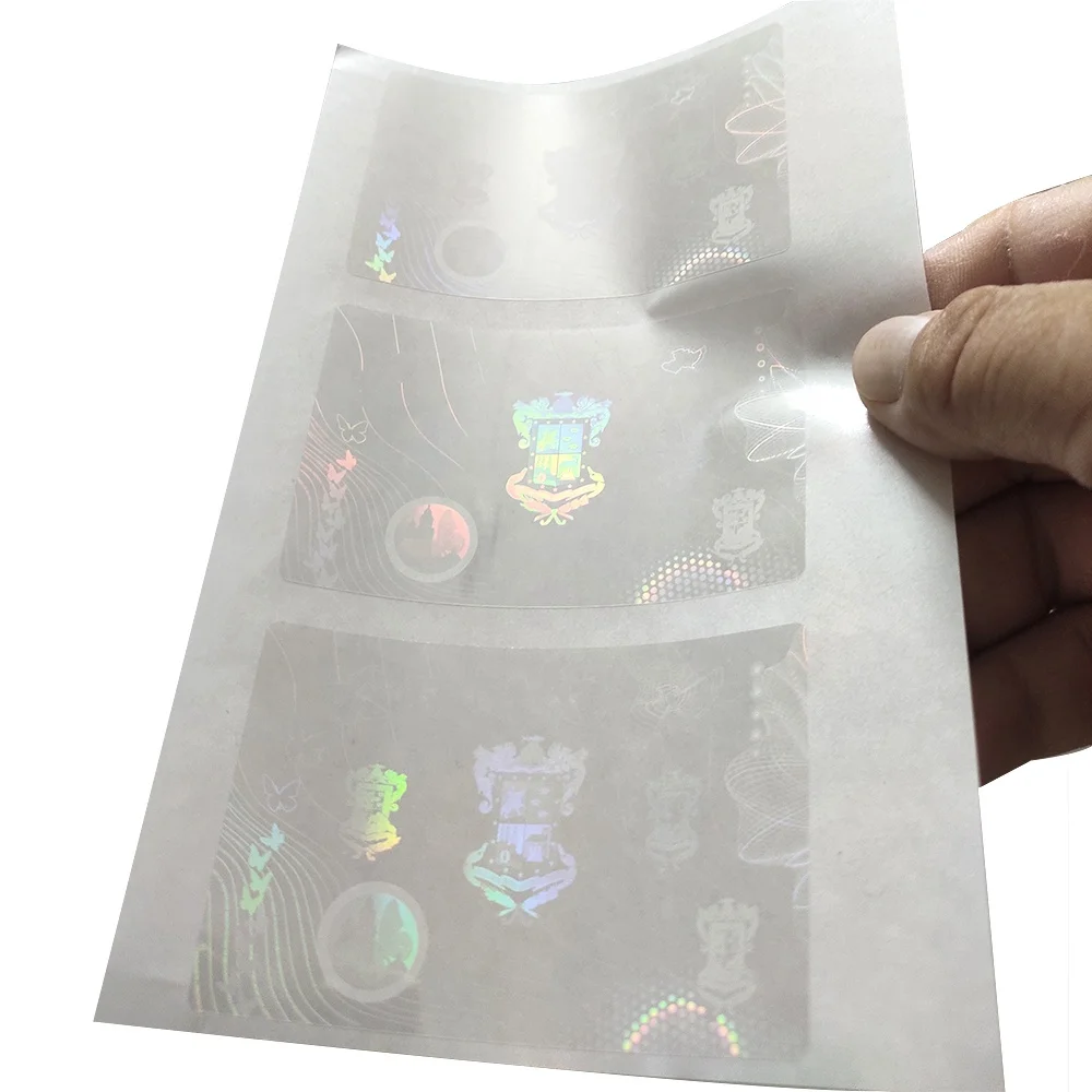 Clear Hologram Overlay Sticker Certificate Hologram Stickers Custom Transparent hologram Overlays